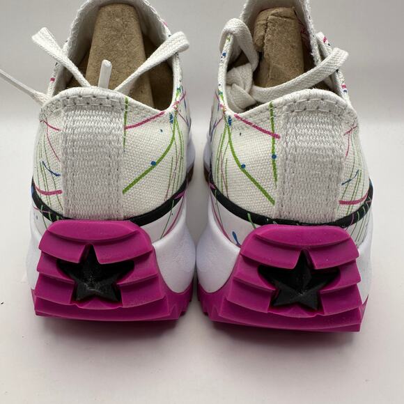 CONVERSE Women's 5 RUN STAR HIKE Low Rainbow Splatter Paint 571873C - Picture 4 of 5